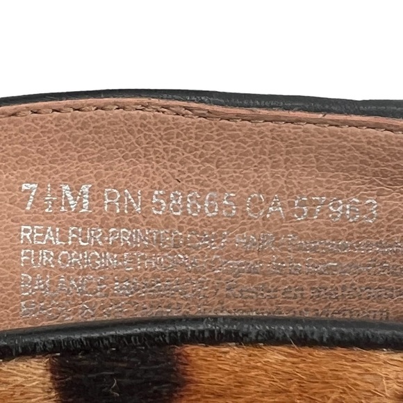 Halogen Rowen Leopard Print Calf Hair Peep Toe Booties Size 7 1/2 Women's - Picture 2 of 9